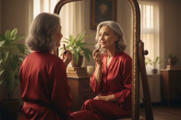 жінка в халаті