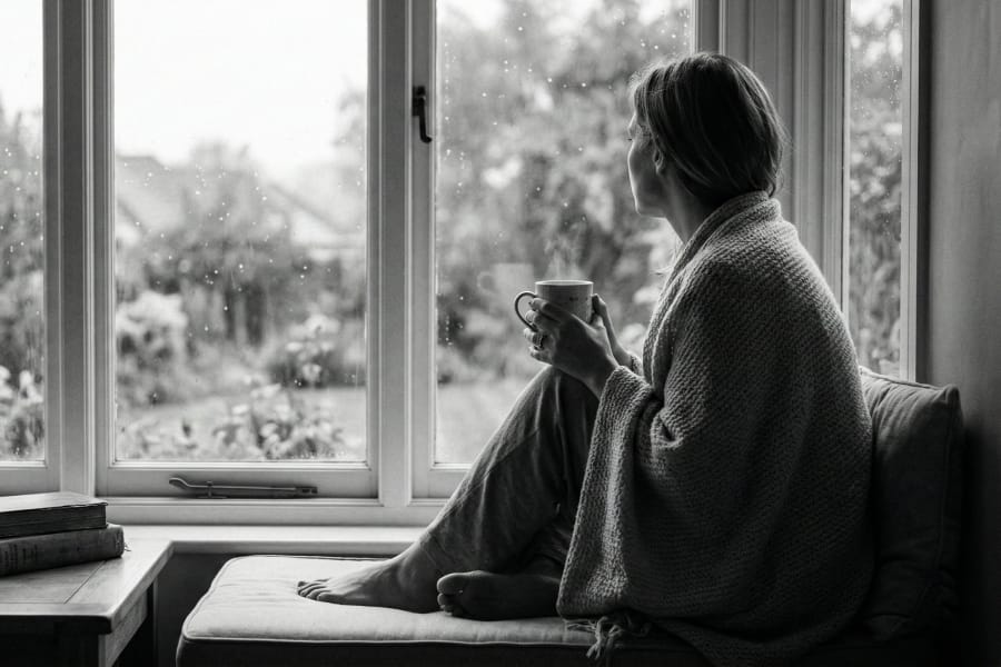 Емоційне вигорання ознаки та стан психологічного виснаження у жінки біля вікна