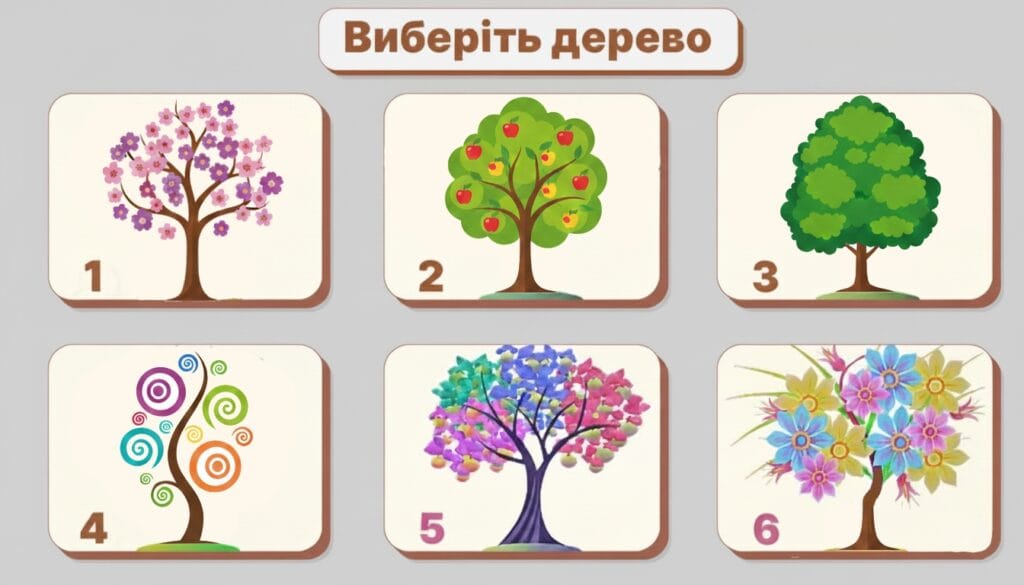Психологічний тест особистості онлайн - виберіть одне із 6ти дерев