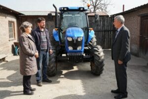 Синій трактор куплений на чужі гроші