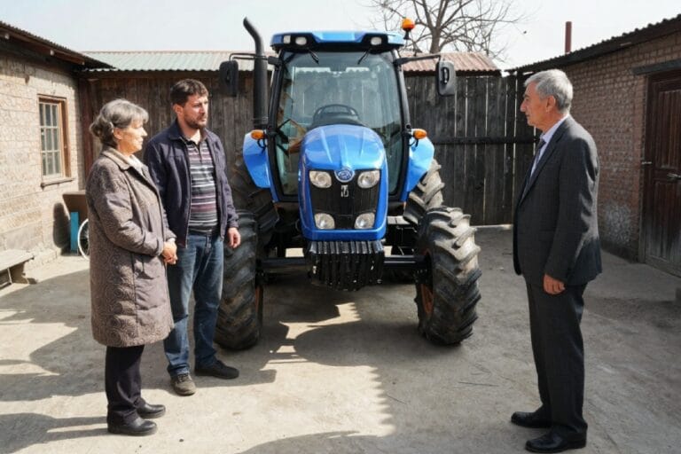 Синій трактор куплений на чужі гроші